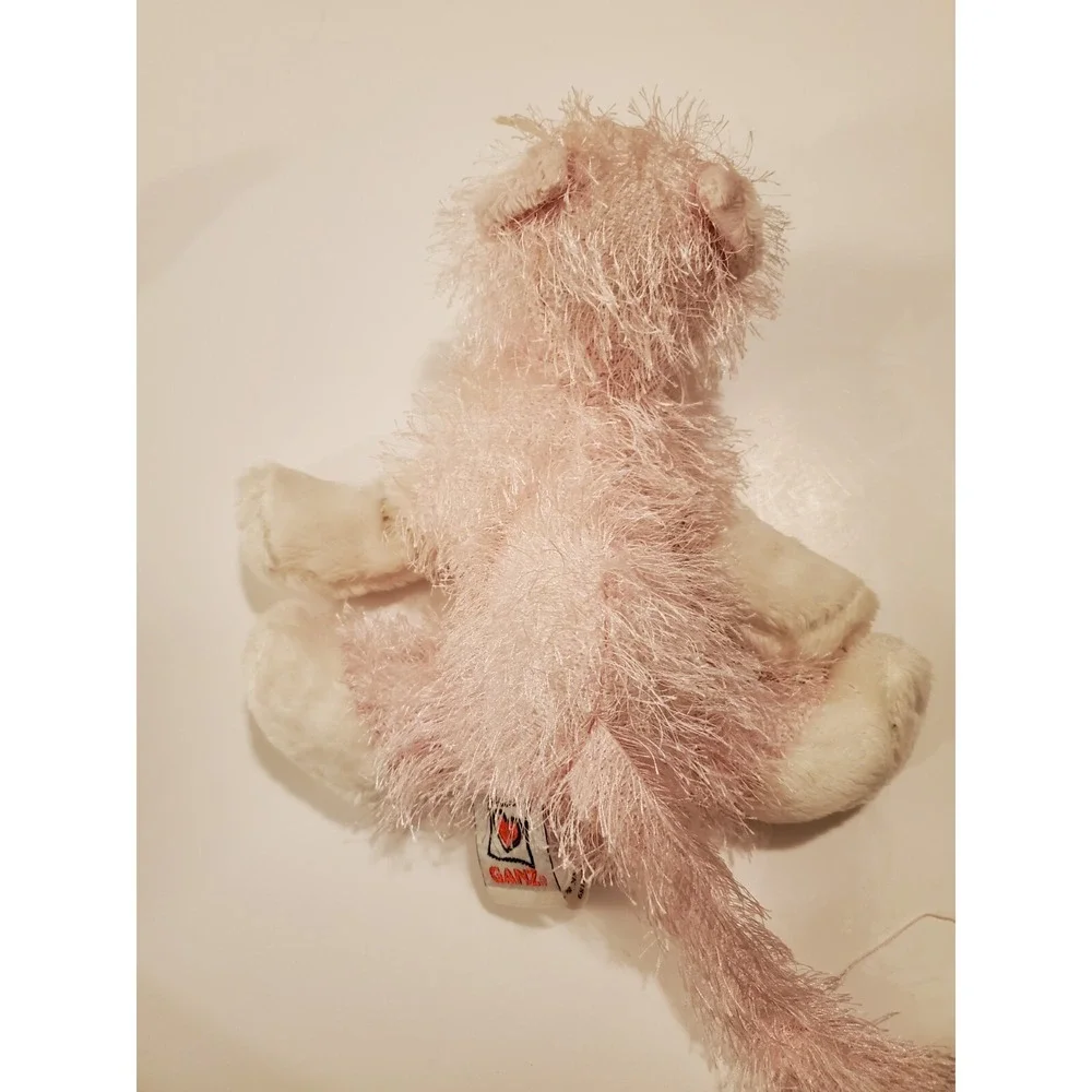 Ganz Webkinz Pink White Cat Plush Stuffed Animal No‎ Code HM189 Fuzzy 8 Inch